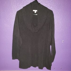 PLUS long sleeve, cowl neck sweater